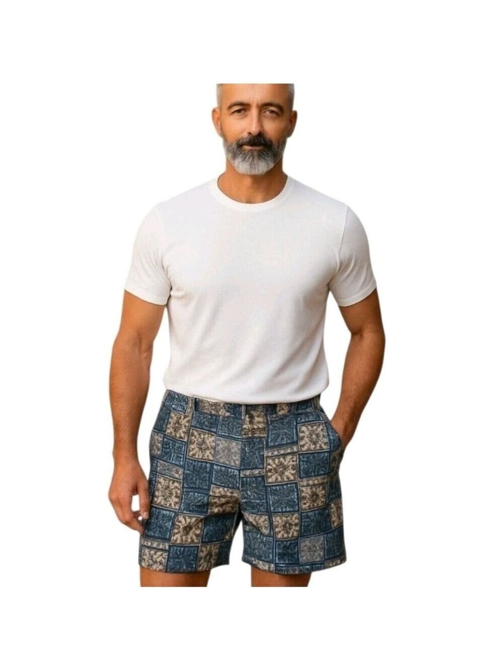 𝅺islander Green Floral Beach Tropical Vacation Swim Trunks Board Shorts Size XL